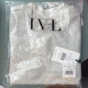 IVL Gray Jersey Cropped Long Sleeve - Cotton Jersey